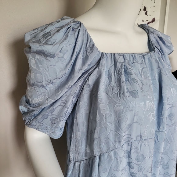 Rachel Comey Capa Puff Shoulder Baby Blue Top - Picture 7 of 11